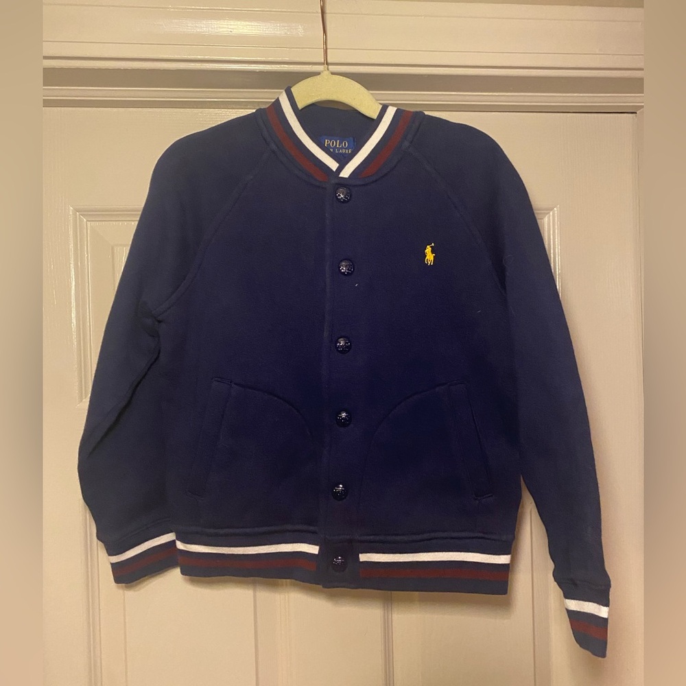NWT Polo Ralph Lauren Boys Fleece Bomber Jacket Classic Preppy - Picture 4 of 9